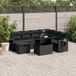 Maison Exclusive - Salon de jardin 8 pièces avec coussins, rotin synthétique noir