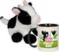 Ravensden Koeien Cadeau set kind - Koeien knuffel 15 cm en drinkbeker 300ml