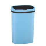 FDW Afvalemmer met sensor en deksel, kunststof, 50 liter, keukenafvalemmer, smart, automatisch, contactloos, elektrische vuilnisbak, waterdicht, blauw