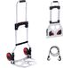Vevor Steekwagen Opvouwbare Transportwagen Van 80 Kg Gemaakt Van Aluminiumlegering En Kunststof Stapelwagen met Verstelbare Handgreep 715-930mm Opvouwbare Trolley Inclusief Bindtouw Compact Formaat voor Opslag