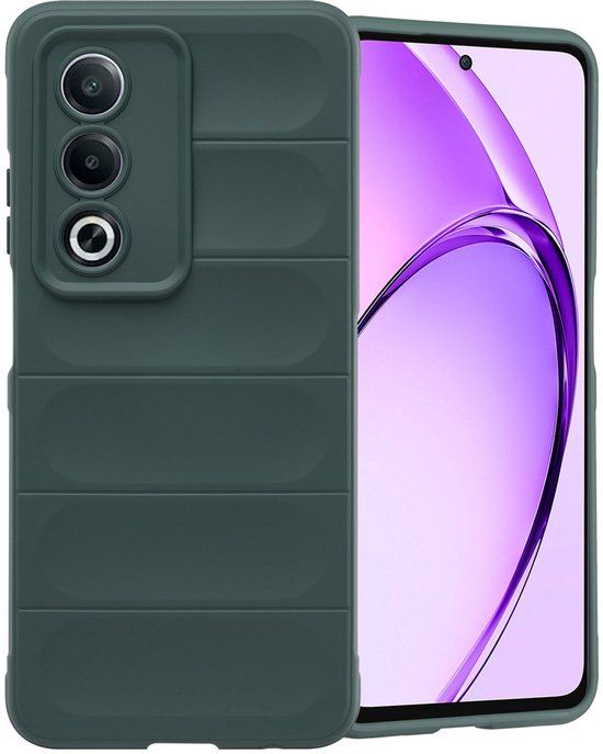 imoshion EasyGrip Backcover - Donkergroen - Geschikt voor Oppo A80 (5G)
