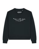 Watapparel Sweatshirt 'Wenn Nicht Jetzt Wann Dann' zwart / wit