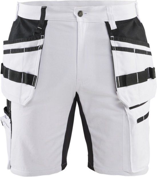 Blåkläder Korte Schilderswerkbroek Stretch 19111000 Wit/Donkergrijs - Maat 58