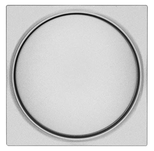 Opus OPUS® 55 afdekking voor toetsapparaten uitvoering zonder lens, kleur aluminium - zilver - zijdeglans