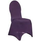 RCZ Decor 4279us Spandex Banket Stoel Cover: Aubergine/Pruim | 1 st