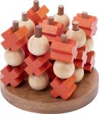 Longfield Tic Tac Toe (Medium) – Houten 3 op een Rij Spel – Boter, Kaas en Eieren – Klassiek Denkspel – 2 Spelers – Compact Formaat