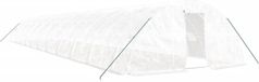 vidaXL Tuinkas met stalen frame, wit, 110 m², 22x5x2,3 meter