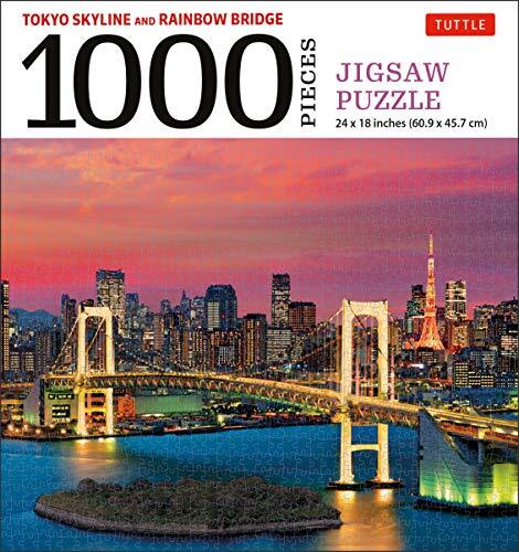 Tuttle Publishing Tokyo Skyline and Rainbow Bridge - 1000 Piece Jigsaw Puzzle: The Rainbow Bridge and Tokyo Tower (Finished size 24 in X 18 in)