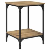 vidaXL Salontafel Artisan Eiken 40 x 40 x 55 cm Bewerkt Hout