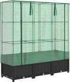 vidaXL Plantenbak verhoogd met kashoes 120x40x138 cm rattanlook