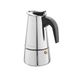FLORINA Cafetière expresso en acier inoxydable 4 tasses (200 ml) I Cafetière expresso pour plaque de cuisson LUNGO I Cafetière expresso en acier inoxydable avec fond à induction I Convient à toutes les plaques de cuisson et à l'induction