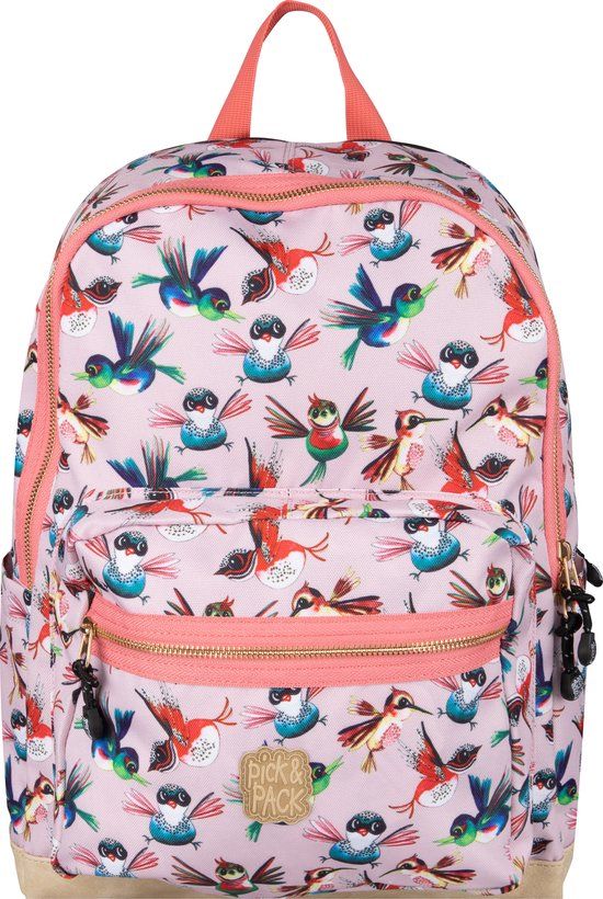 Pick & Pack Birds Rugzak - Zachtroze - Maat L - 21 Liter