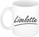 Bellatio Decorations Liselotte Naam koffiemok - beker - met sierlijke letters - wit