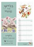Wrendale Designs Couples Wall Calendar 2026 - 'Yours and Mine'