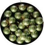 Othmar Decorations kerstballen - 48x - 3 cm - salie groen - kunststof