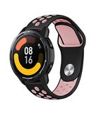 Strap-it sport band - zwart/roze - Geschikt voor Xiaomi Watch S1