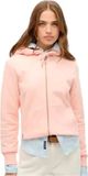 Superdry Essential Logo hoodie met rits Dames Pale Rose Pink XS