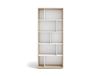 Bol Bibliothèque en mélaminé noyer clair et blanc 191x80x32 cm