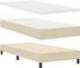 vidaXL Boxspringbed met hoofdeinde Crème 90 x 190 cm Stof