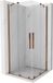 Mexen Velar Duo cabine de douche coulissante 80 x 80 cm, transparent, or rose