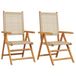 VidaXL 367653 Terrasstoel Acaciahout & Polyrattan Beige (2 stuks)