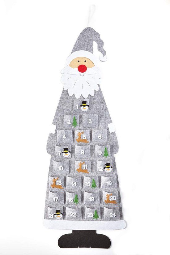 HEITMANN DECO Vilten adventskalender Santa
