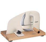 Zassenhaus Pure Cream Broodsnijmachine, handmatige zwengelmachine met roestvrijstalen mes, speciale gekartelde snede, Made in Solingen, traploze snijdikte-instelling tot 20 mm