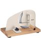 Zassenhaus Pure Cream Broodsnijmachine, handmatige zwengelmachine met roestvrijstalen mes, speciale gekartelde snede, Made in Solingen, traploze snijdikte-instelling tot 20 mm