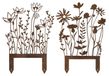 Accessoire de jardin en métal rouillé