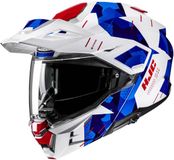 HJC i80 Roki Wit Rood Blauw Adventure Motorhelm - Helm