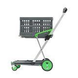 CLAX Transportwagen, transportwagen, trolley met 2 platforms, met opvouwbare box, inklapbaar
