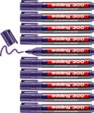 edding 300 permanent marker - violet - 10 stiften