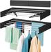 Sans marque Étendoir pliable Aluminium Noir