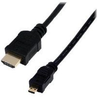 MCL HDMI-kabel met ethernet - 19 pin micro HDMI Type D male naar HDMI male - 2 m - 4K ondersteuning