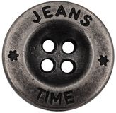 Zilverkleurige Zilveren metalen knopen, basic jeansbroekknopen, 4 gaten metalen knopen, gemaakt in Duitsland, 5 stuks (15 mm)