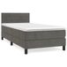 VidaXL Boxspringbed met matras, donkergrijs, 80x200 cm, fluweel