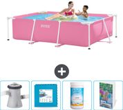 Intex Rechthoekig Frame Zwembad - 220 x 150 x 60 cm - Roze