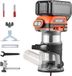 VEVOR Draadloze Kantfrees, Borstelloze Motor, Compacte Frees met Variabele Snelheid en Vaste Basis, 6,35 mm Spantang, Frees voor Houtbewerking, 18V, Li-Ion (Batterij Niet Inbegrepen)