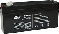 DSK - AGM oplaadbare verzegelde loodaccu. 6V en 3.2Ah. Ideaal voor alarmsystemen, UPS/UPS, communicatieapparatuur, beveiligingssystemen en elektrisch kinderspeelgoed