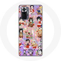 Maniacase Hoesje voor Xiaomi Redmi Note 10 Pro Demon Slayer Vrolijk Kerstcadeau Poster