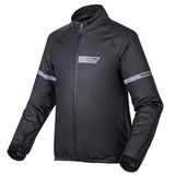 REBELHORN Ocean Regenjas voor motorfiets, gelamineerd membraan, reflecterende elementen, winddicht, ademend, waterdicht, zwart, 5XL