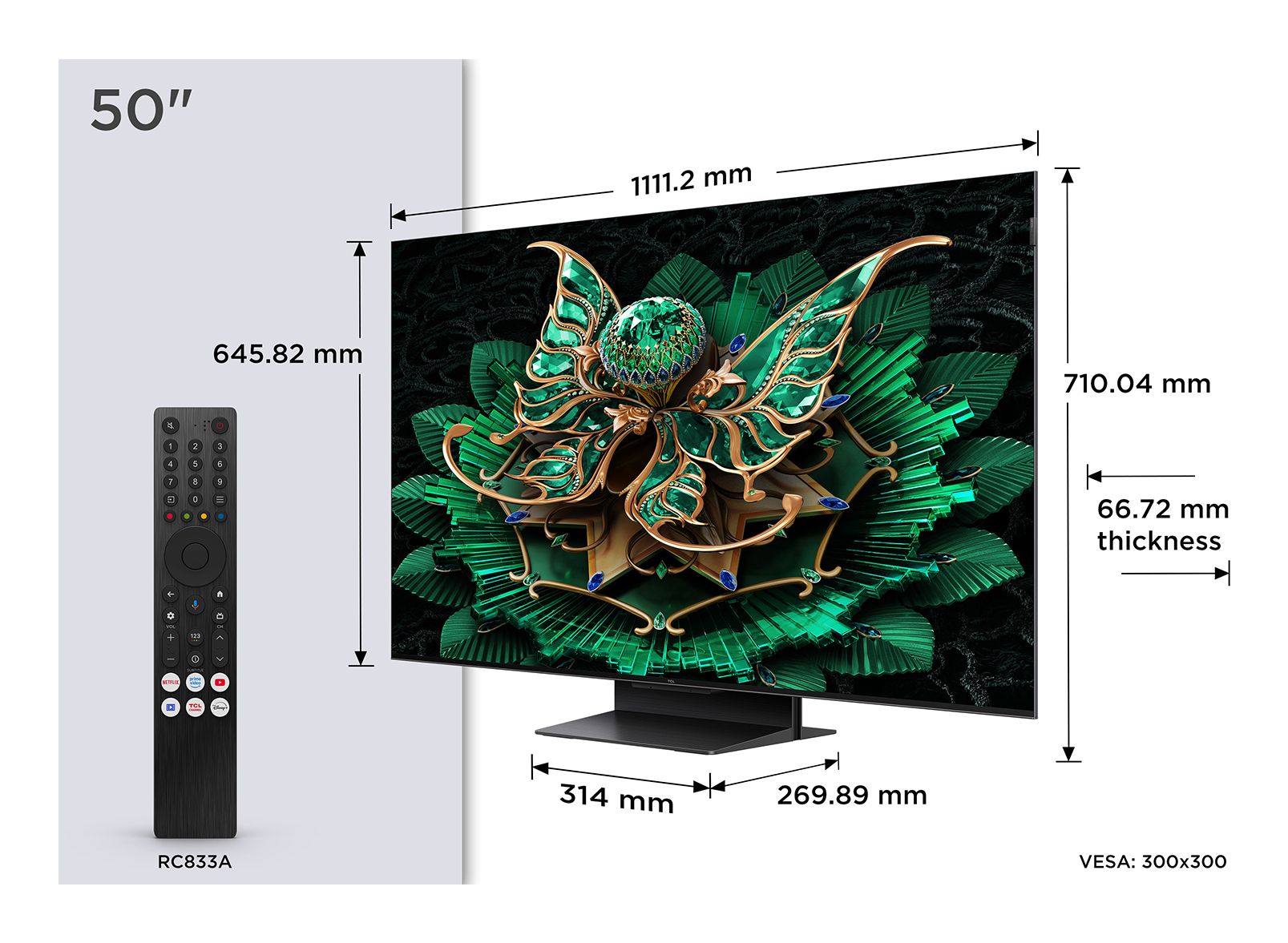 TCL 50C7K / TV screen / 50 inch / 2025