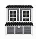 Bois poulailler - Enclos extérieur 100 x 86 x 100 cm - Avec portes et pondoir - Toit étanche - Marchepied - Adapté pour 3-4 poules - Gris