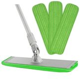 Merkloos / Sans marque Holland Connections Droog en nat gebruik vlakmop doekje met waterabsorberende kleefsluiting reinigingsdoekje 16 inch stofafzuiging 3-delig groen