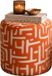 MISOU Poef - Hocker - Stoel - Bijzettafel - 30x36 cm - Rond - Oranje