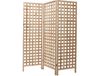 AKKIKO Paravent en bois clair motif ajouré 3 vantaux L133 cm