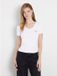 Guess V-Neck Short Sleeve Tee Women White M