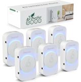 Purificateur d'air avec ioniseur, set de 6 pièces, produit des ions négatifs, avec prise, 3 modes LED
