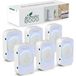 Purificateur d'air avec ioniseur, set de 6 pièces, produit des ions négatifs, avec prise, 3 modes LED