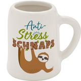 GRUSS & CO Borrelmok met motief stress | New Bone China, 5 cl, mini-kruik met spreuk | Grappig cadeau, party, mannencadeau | 73853